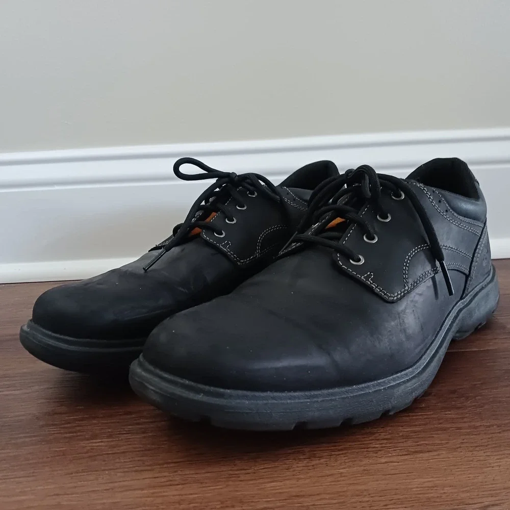 Timberland Earthkeepers Sz 10 Richmont PTO Mens Leather Oxford shoe #5051A Black
